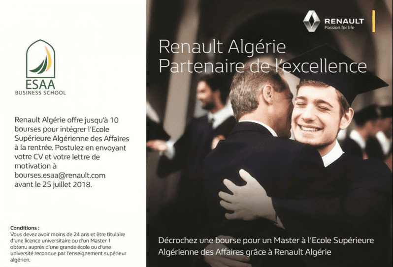 Financement de bourses estudiantines par Renault Algérie